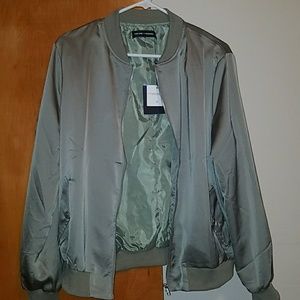 Satin Carli X Missguided Bomber Jacket